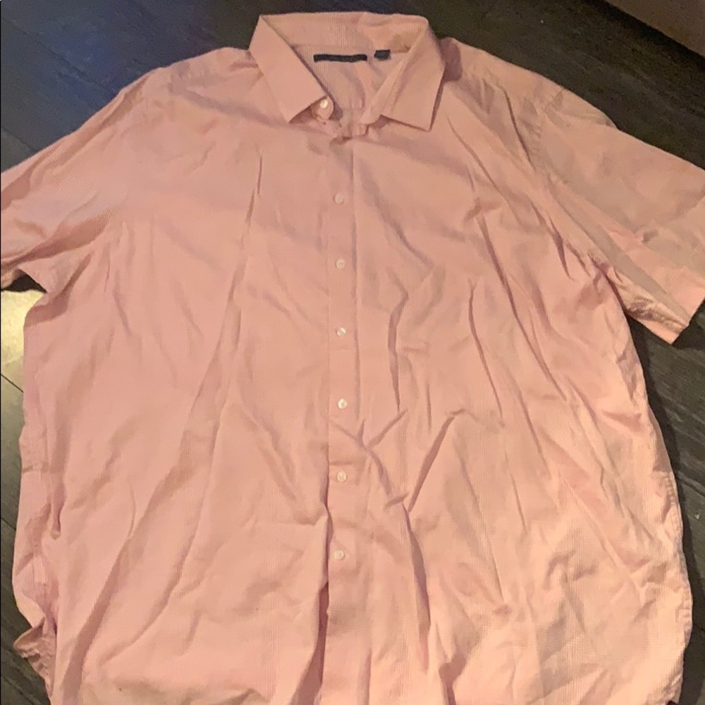 Perry Ellis shirt white and red